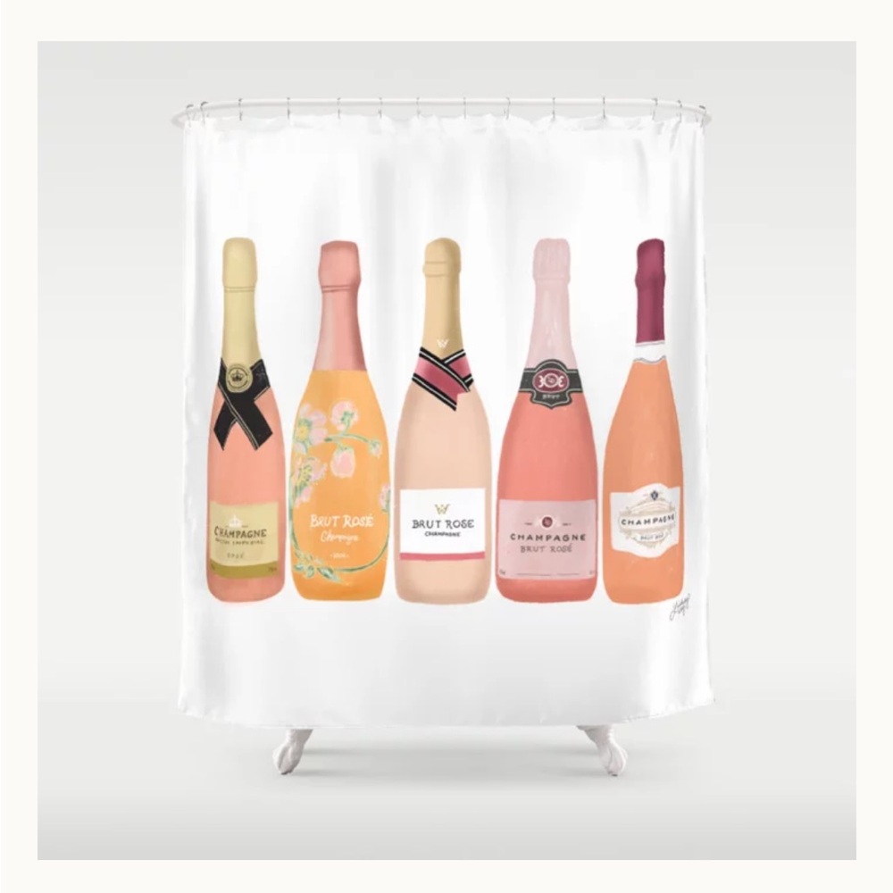 Champagne Bottle shower curtain